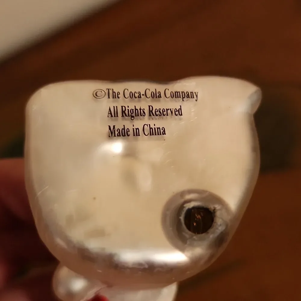 Coca-Cola Polar Bear Glass Blown Christmas Ornament